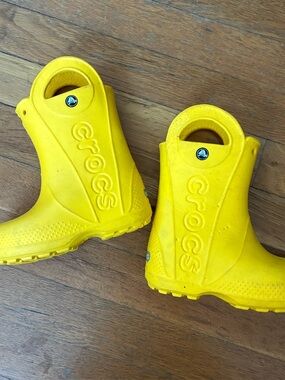 Yellow Crocs Rainboots